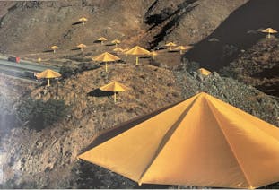 【Signed Poster】Christo & Jeanne-Claude：The Umbrellas, Japan - USA, 1984-91. California, USA Site.